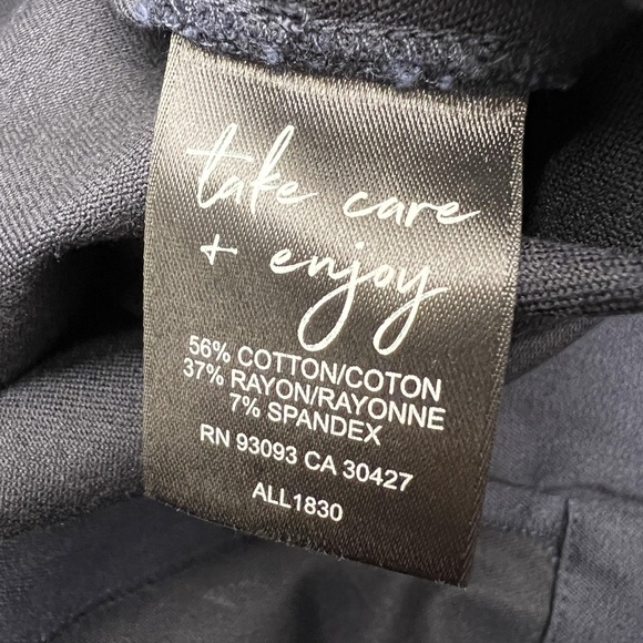 NIC+ZOE Pants Womens 14 Blue Streamlined Demi-Bootcut Pants Center Front Crease - Picture 9 of 11